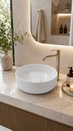 BOLD TEZGAHÜSTÜ LAVABO YUVARLAK 36 CM BEYAZ (6736) - Küçük resim 2