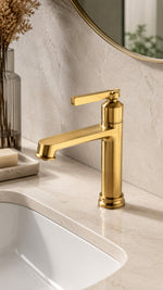VALTEMO RETRO LAVABO BATARYASI BRUSHED GOLD - Küçük resim 2