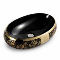 ÇANAK LAVABO PROSER FLOWER BLACK