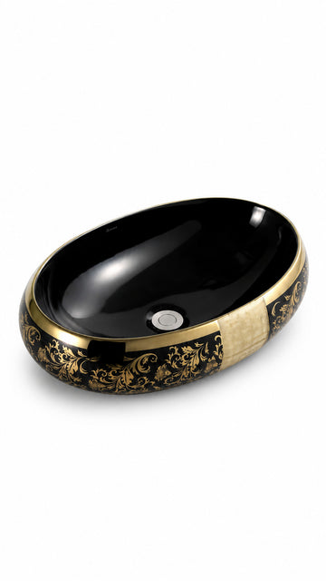 ÇANAK LAVABO PROSER FLOWER BLACK