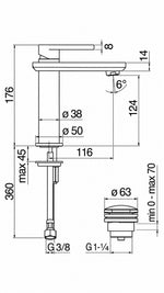 NOBILI DRESS LAVABO BATARYASI  MIDNIGHT STONE + CH - Küçük resim 3