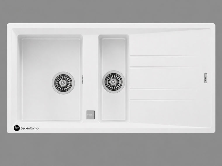 TEKA STONE GRANİT EVYE  1,5 GÖZLÜ BEYAZ (115360005)