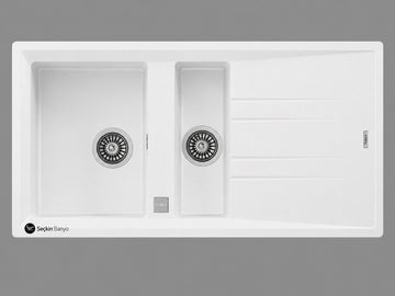 TEKA STONE GRANİT EVYE  1,5 GÖZLÜ BEYAZ (115360005)