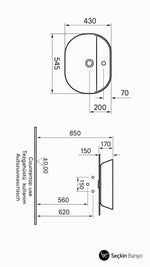 VİTRA GEO OVAL ÇANAK LAVABO DELİKLİ BEYAZ - Küçük resim 5