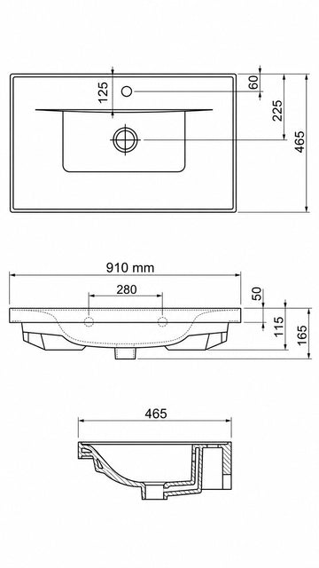 SAVA ETEJERLİ LAVABO BEYAZ  (2090)