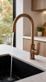 VALTEMO VALENTINI + BIGART 4'LÜ ÇANAK LAVABO, BANYO, EVİYE VE ROBOT DUŞ SETİ - FIRÇALI BRONZ - Küçük resim 11