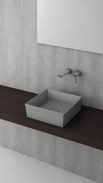 VESSEL KARE LAVABO 38X38 CM - MAT GRİ - Küçük resim 1