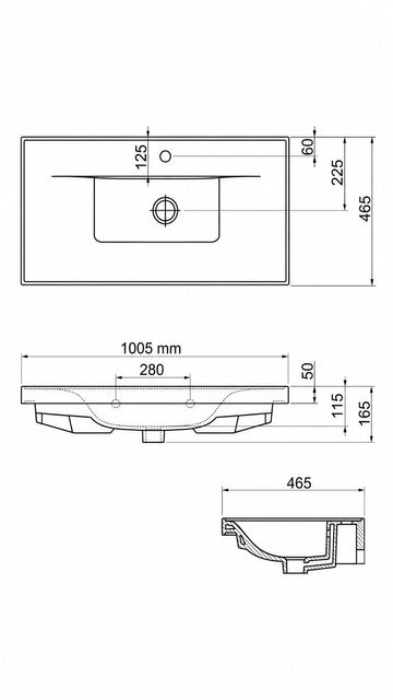 ETEJERLİ LAVABO 100 CM SAVA ESV-2100