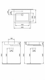 BOCCHI PARMA LAVABO 65 CM - PARLAK BEYAZ - Küçük resim 2
