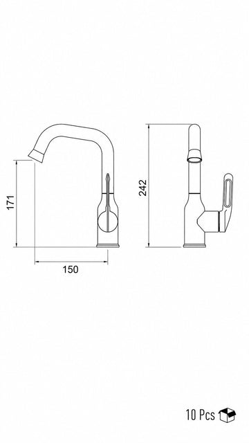 STELLO LAVABO BATARYASI ART GRAY  (VM-1403)