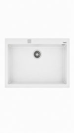 FORSQUARE TEK GÖZ GRANİT EVYE BEYAZ 79X50 (115230004) - Küçük resim 1