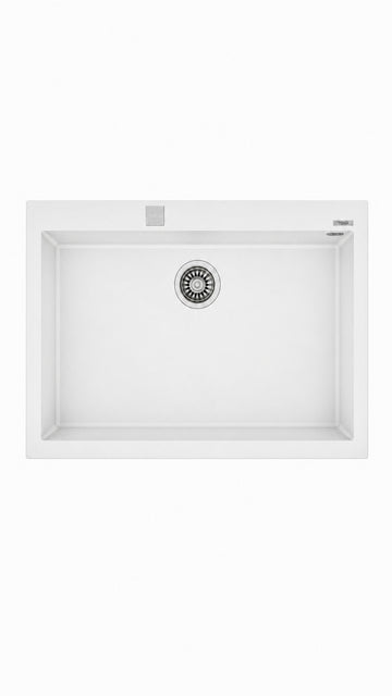 FORSQUARE TEK GÖZ GRANİT EVYE BEYAZ 79X50 (115230004)