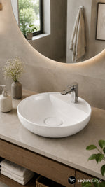 VISION CLASS  TEZGAH ÜSTÜ LAVABO 42 CM BEYAZ (ESV-16342) - Küçük resim 2