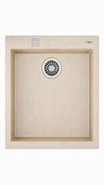 SQUARE 50*40 TEK GÖZ GRANİT EVYE BEJ (115230007) - Küçük resim 1