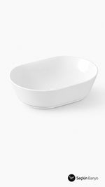 GEO OVAL ÇANAK LAVABO 55 CM PARLAK BEYAZ (7427B003-0016) - Küçük resim 1
