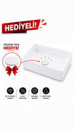 TEZGAH ÜSTÜ LAVABO 75*36 CM FLOPPY ESV-6075 - Küçük resim 2