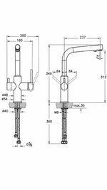 MASTERLİNE SPLIT DUAL EVİYE BATARYASI KROM (A42144) - Küçük resim 2
