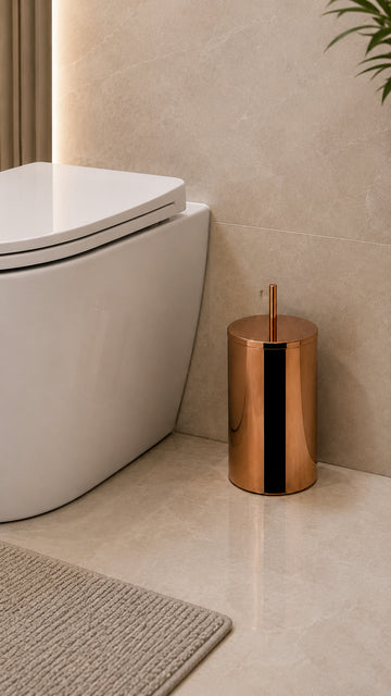  ÇÖP KOVASI PARLAK KOMPLE  PİRİNÇ PARLAK ROSE  (BA4014 031 RS-RS)