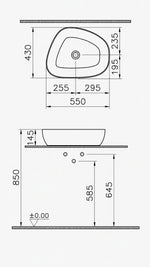 OUTLINE ASİMETRİK ÇANAK LAVABO, 56 CM (5991B403-0016) - Küçük resim 1