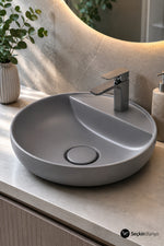TEZGAH ÜSTÜ LAVABO 42 CM VISION CLASS MAT GRİ LAPİ - Küçük resim 2