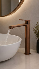 VALTEMO VALENTINI + BIGART 4'LÜ ÇANAK LAVABO, BANYO, EVİYE VE ROBOT DUŞ SETİ - FIRÇALI BRONZ - Küçük resim 5