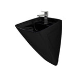 BOCCHI FIRENZE ASMA MONOBLOK LAVABO - PARLAK SİYAH - Küçük resim 1