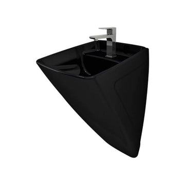 BOCCHI FIRENZE ASMA MONOBLOK LAVABO - PARLAK SİYAH