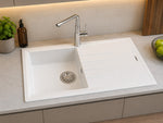 STONE TEK GÖZ GRANİT EVYE BEYAZ 100X50 (115330005) - Küçük resim 3