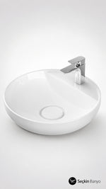 VISION CLASS  TEZGAH ÜSTÜ LAVABO 42 CM BEYAZ (ESV-16342) - Küçük resim 1