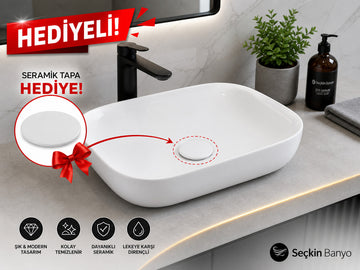TEZGAH ÜSTÜ LAVABO 60*40 CM PREMIUM ESV-6260