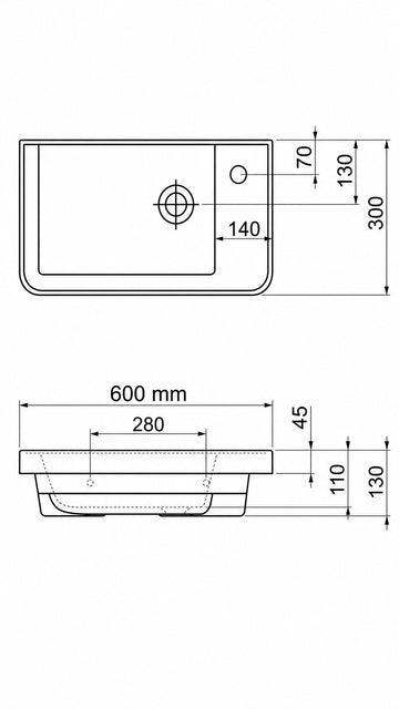 MABEL ETEJERLİ LAVABO BEYAZ (73060) 
