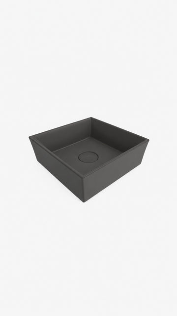  VESSEL KARE LAVABO 38X38 CM - MAT ANTRASİT (1173-020-0125)
