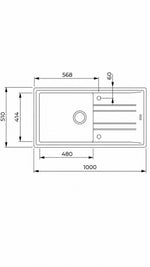 STONE GRANİT EVYE METALİK SİYAH 100*51 CM (115330003) - Küçük resim 3