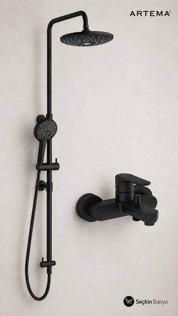 ARTEMA BANYO ROBOT DUŞ SETİ SİYAH (A4579836+A4272536)