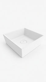 VESSEL KARE LAVABO 38X38 CM - PARLAK BEYAZ - Küçük resim 1