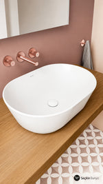 GEO OVAL ÇANAK LAVABO 55 CM PARLAK BEYAZ (7427B003-0016) - Küçük resim 4