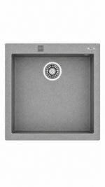 SQUARE 50*40 TEK GÖZ GRANİT EVYE GRİ (115230006) - Küçük resim 2
