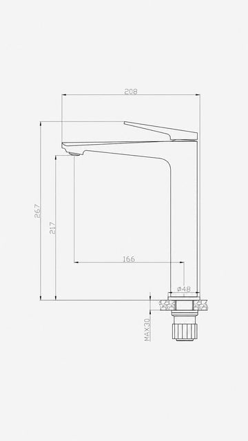 NEWARC NEXT ÇANAK TİPİ LAVABO BATARYASI - KROM