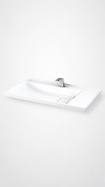 QUATTRO ETEJERLİ LAVABO 80 CM BEYAZ (8080) - Küçük resim 1