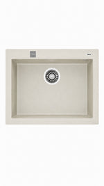 SQUARE 50*40 TEK GÖZ GRANİT EVYE KREM (115230008) - Küçük resim 2