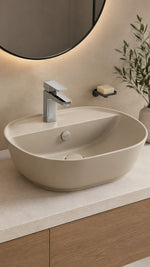 VİTRA GEO OVAL ÇANAK LAVABO M.BEJ 55CM ARM.DELİKLİ - Küçük resim 2
