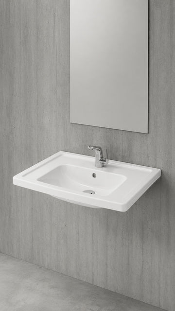 TAORMINA PRO ETAJERLİ LAVABO 66 CM - PARLAK BEYAZ 