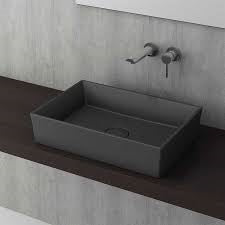  VESSEL DİKDÖRTGEN LAVABO 56X38 CM -MAT ANTRASİT 