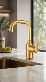 STELLO BRUSHED GOLD LAVABO BATARYASI MEDIUM (VM-1404) - Küçük resim 1