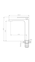 NEWARC ZETA ÇANAK TİPİ LAVABO BATARYASI - SİYAH/PA - Küçük resim 3