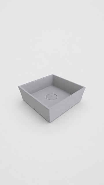  VESSEL KARE LAVABO 38X38 CM - MAT GRİ