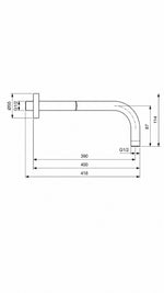 IDEAL IDEALRAİN DUVARDAN DUŞ KOLU 40CM-SİYAH - Küçük resim 2