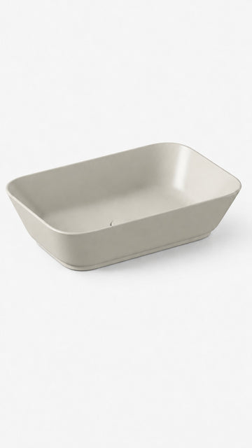 GEO DİKDÖRTGEN ÇANAK LAVABO 60 CM MAT KUM BEJİ (7425B022-0016)