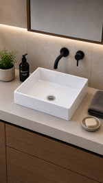 TEZGAH ÜSTÜ LAVABO KARE 40 CM BETA ESV-6240 - Küçük resim 2