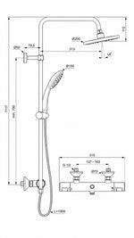 IDEAL CERATHERM T25 TERM.DUŞ SİSTEMİ-KROM - Küçük resim 2
